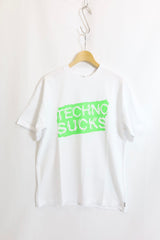 SARCASTIC / Techno Sucks Short Sleeve Tee - White