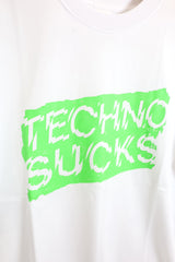 SARCASTIC / Techno Sucks Short Sleeve Tee - White