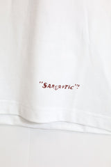 SARCASTIC / Enjoy E Again Short Sleeve Tee - White