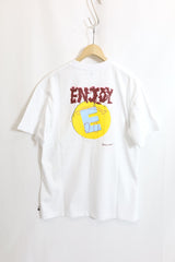 SARCASTIC / Enjoy E Again Short Sleeve Tee - White