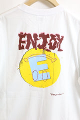 SARCASTIC / Enjoy E Again Short Sleeve Tee - White