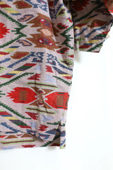 jujudhau / Beack Collar Shirt 1/2 - Dakha Red