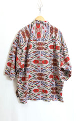 jujudhau / Beack Collar Shirt 1/2 - Dakha Red