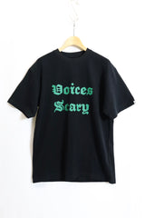 Hombre Nino / S/S PRINT TEE (VOICES SCARY) - BLACK/GREEN