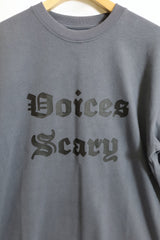 Hombre Nino / S/S PRINT TEE (VOICES SCARY) - C.GRAY
