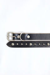 Re-ACT / Studs Umbrella Narrow Long Belt - Black