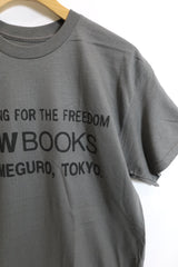 COW BOOKS /Book Vender T-shirt - Charcoal×Black
