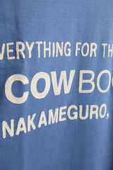 COW BOOKS /Book Vender T-shirt - Indigo×Ivory