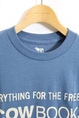 COW BOOKS /Book Vender T-shirt - Indigo×Ivory