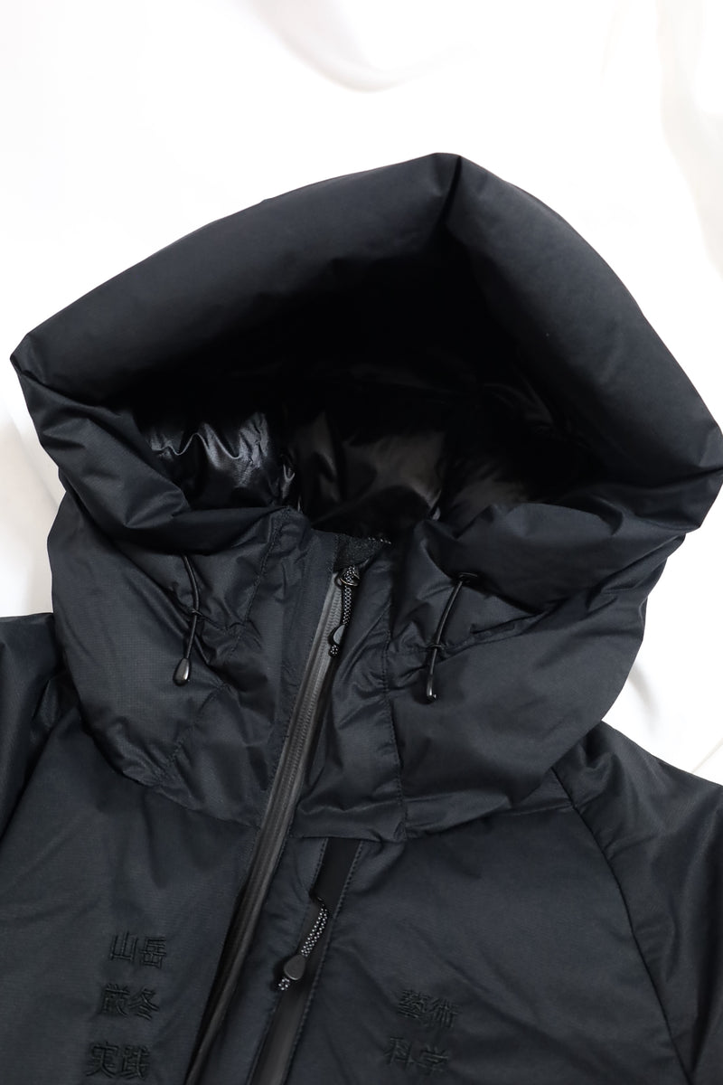 TACOMA FUJI RECORDS × NANGA / AURORA TEX DOWN JACKET “Art Science Thought Nature” ver. - Black 