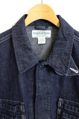 SASSAFRAS /OVERGROWN FATIGUE JACKET-11.5oz DENIM　SF262375
