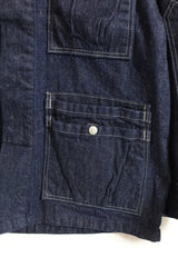 SASSAFRAS /OVERGROWN FATIGUE JACKET-11.5oz DENIM　SF262375