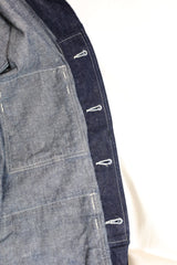 SASSAFRAS /OVERGROWN FATIGUE JACKET-11.5oz DENIM　SF262375