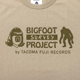 TACOMA FUJI RECORDS / BIGFOOT SURVEY PROJECT LOGO designed by Jerry UKAI-Smoke Gray 