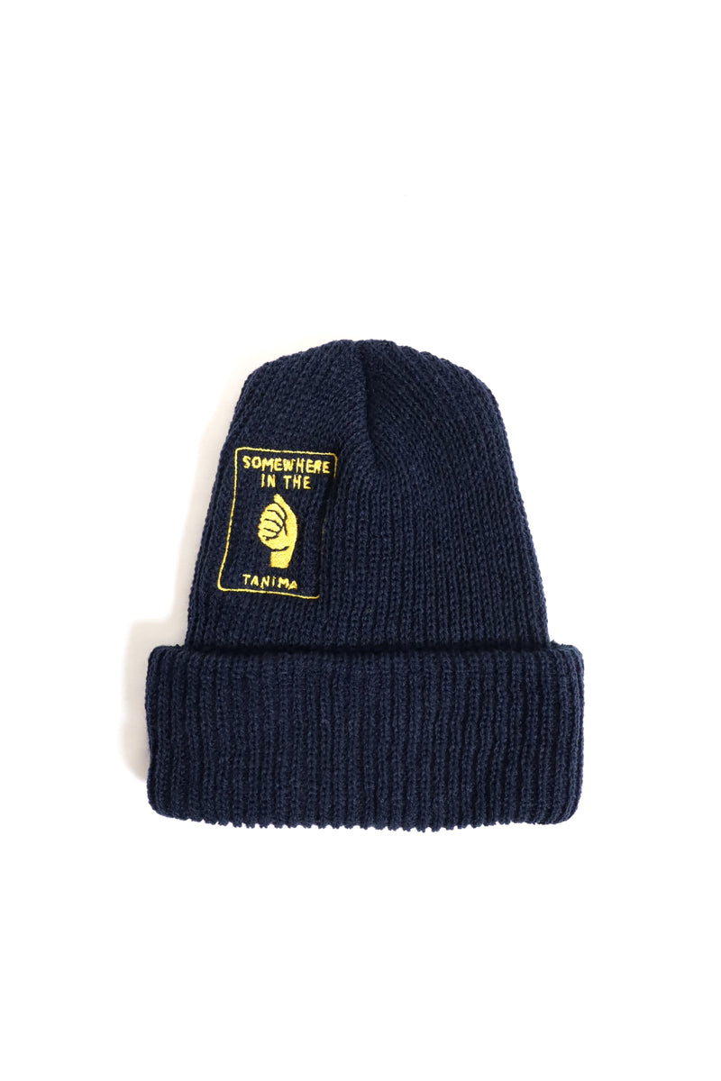 TANIMA / Somewhere Knit Cap design by cover (刺繍Ver.) - Navy