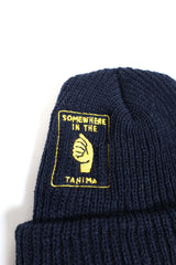 TANIMA / Somewhere Knit Cap design by cover (刺繍Ver.) - Navy