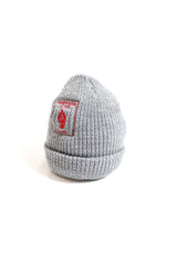 TANIMA / Somewhere Knit Cap design by cover (刺繍Ver.) - Gray/Red