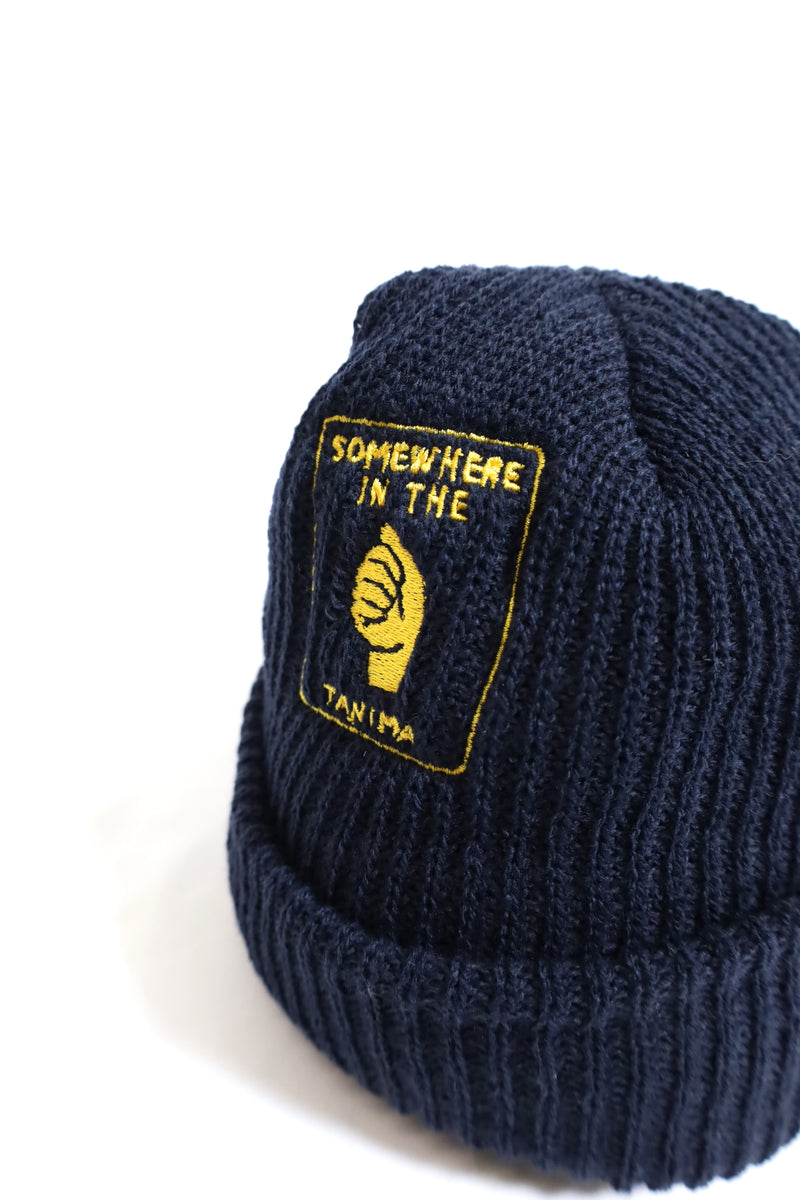 TANIMA / Somewhere Knit Cap design by cover (刺繍Ver.) - Navy