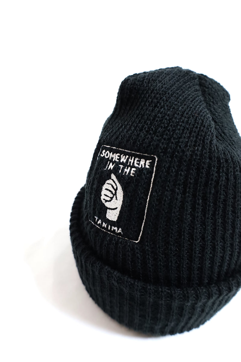 TANIMA / Somewhere Knit Cap design by cover (刺繍Ver.) - Black