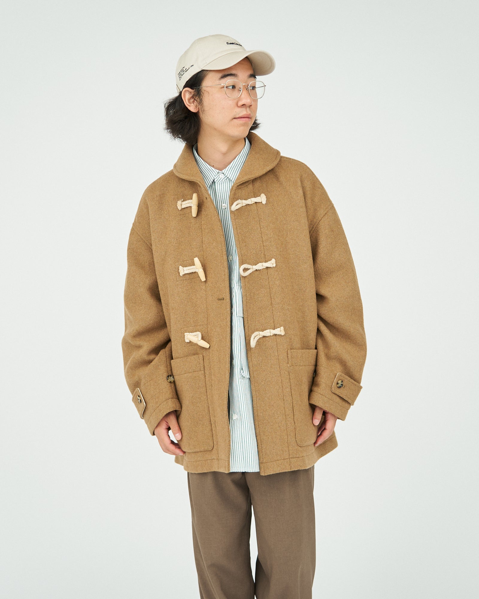 Fresh Service / MELTON DUFFLE COAT - COYOTE – redtriangle
