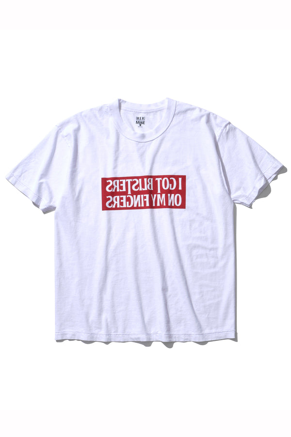 Riding Equipment Research / Reverse Logo Tee (MINE) - White*Red