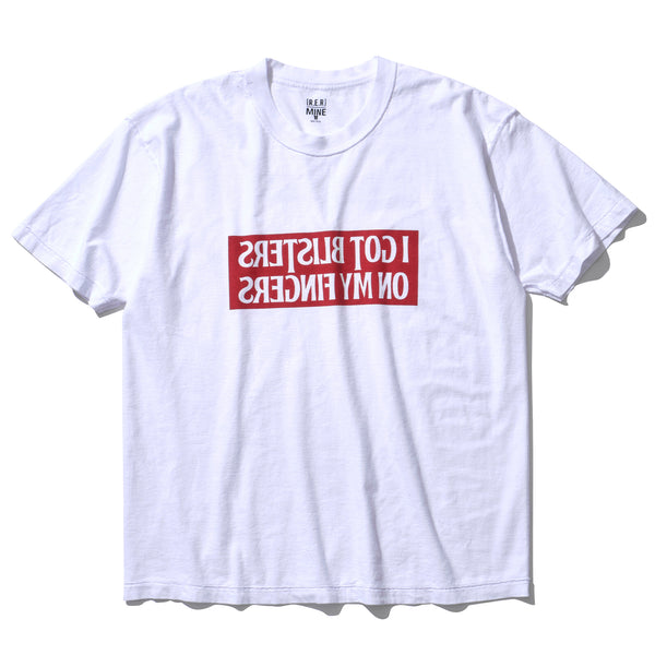 Riding Equipment Research / Reverse Logo Tee (MINE) - White*Red