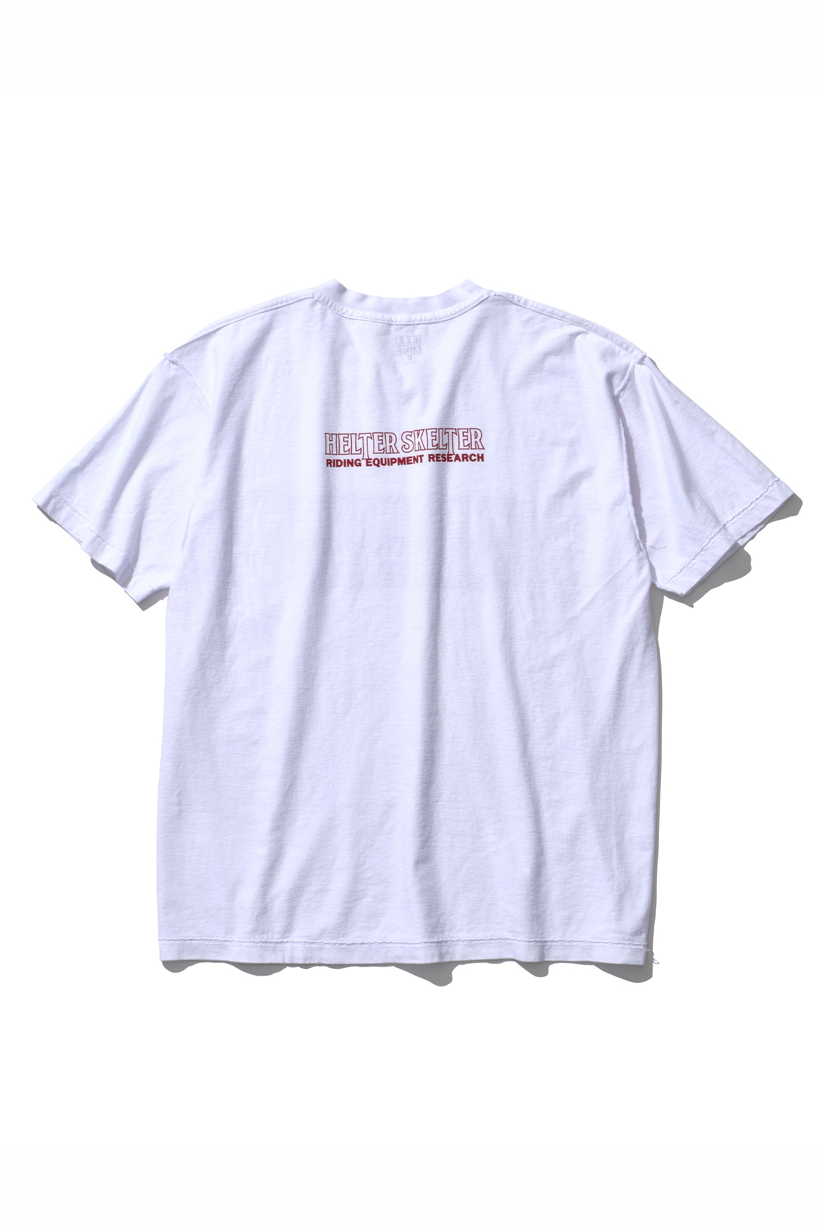 ライティングイクイップメントリサーチ Riding Equipment Research / Reverse Logo Tee (MINE) - White*Red
